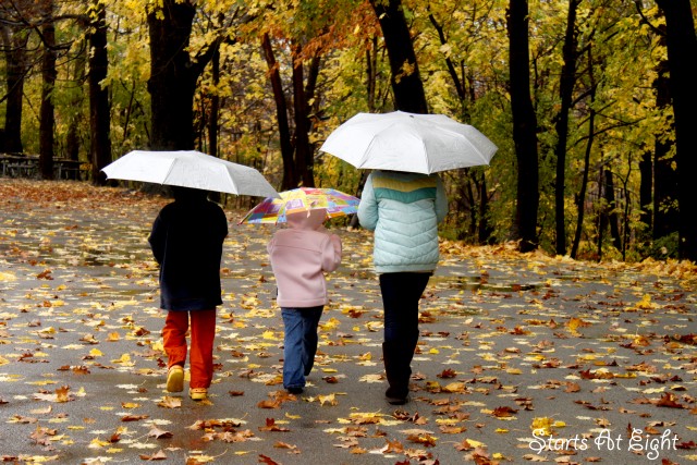 Angels in the rain