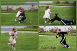 Sibling Flag Football Collage