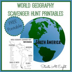 World Geography Scavenger Hunt Printables: South America from Starts At Eight