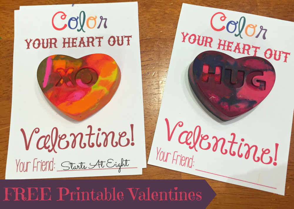 Heart Shaped Melted Crayon Valentine Craft StartsAtEight