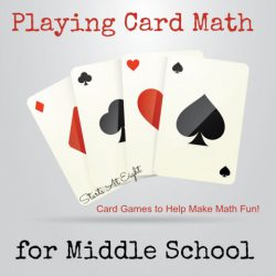 Playing Card Math for Middle School - Games to Make Math Fun! from Starts At Eight