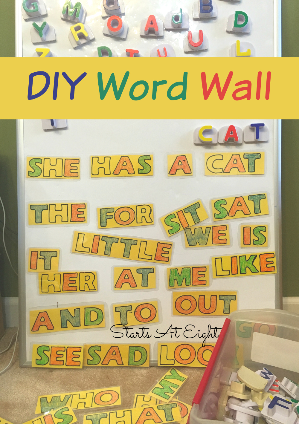 DIY Word Wall for Early Readers - StartsAtEight