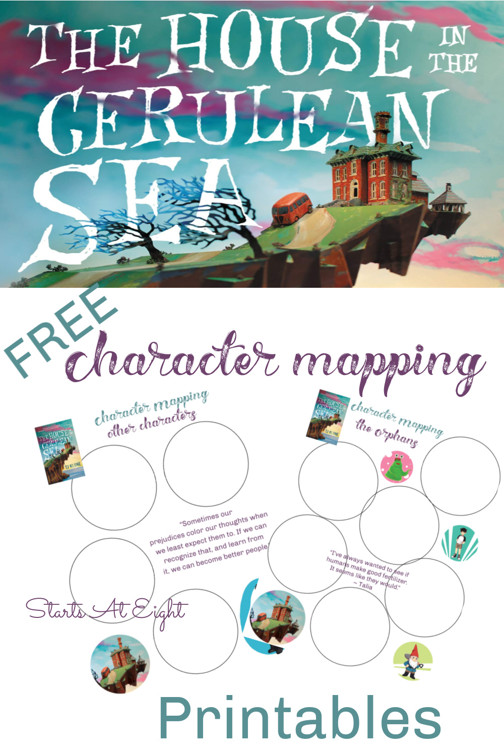 The House in the Cerulean Sea Character Mapping FREE Printable