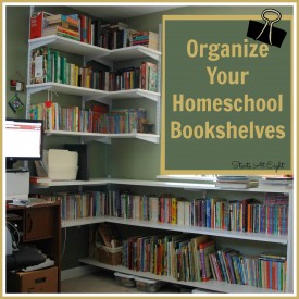 Organize Your Homeschool Bookshelves - StartsAtEight