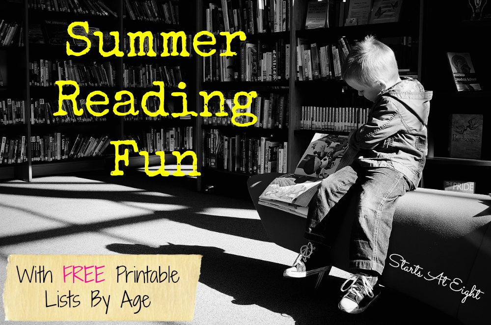 Summer Reading Fun With FREE Printable Lists By Age - StartsAtEight