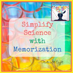 The Ultimate Guide of Things to Memorize: Simplify Science with Memorization from Starts At Eight. Make science easier by committing the basics to memory! Things like classification, human body systems, laws of motion and more! Includes resources to learn about and help memorize the terms. Use in your homeschool for elementary, middle school, and high school.