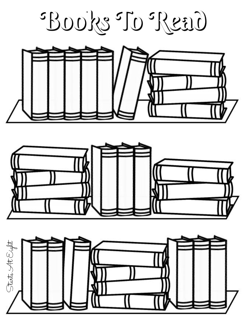 Printable Bookshelf Reading Log - Printable World Holiday