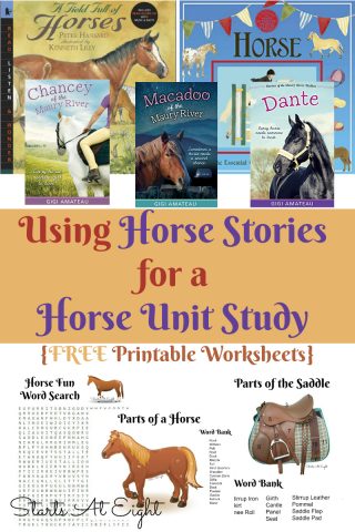 Using Horse Stories for a Horse Unit Study {FREE Printable Worksheets ...