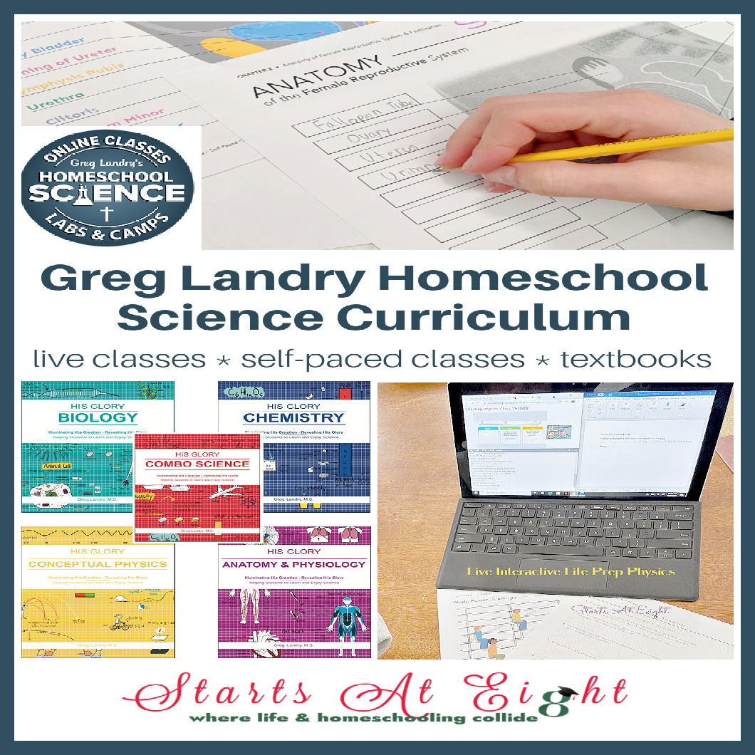 Greg Landry Homeschool Science offers a wide range of homeschool science curriculum options. Live & self-paced classes, textbooks, virtual labs and more!