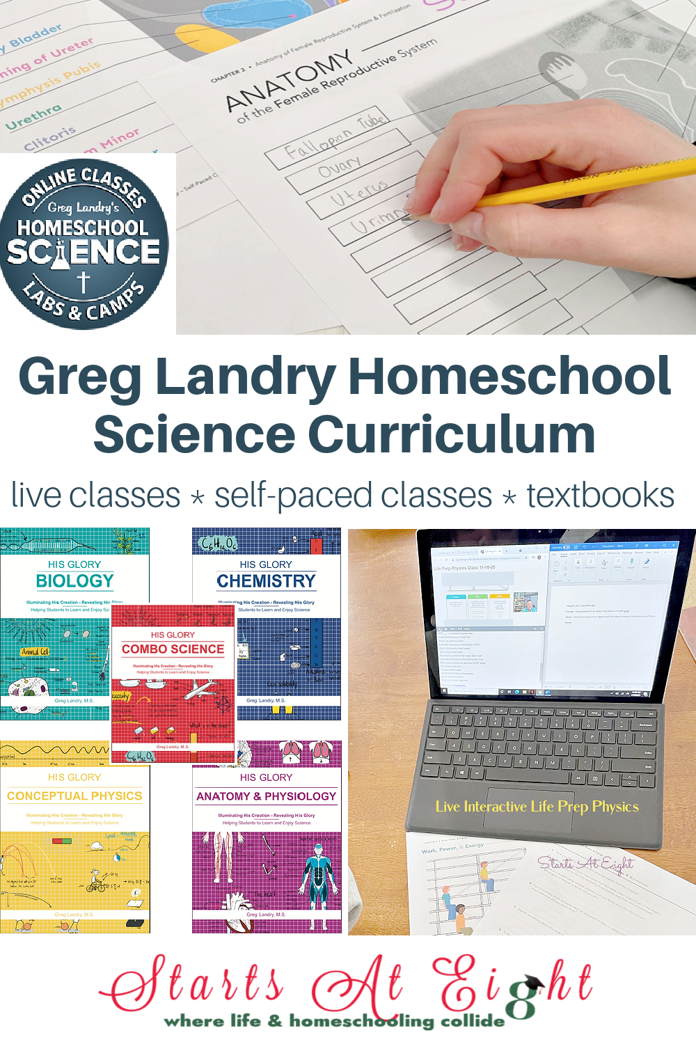 Greg Landry Homeschool Science offers a wide range of homeschool science curriculum options. Live & self-paced classes, textbooks, virtual labs and more!